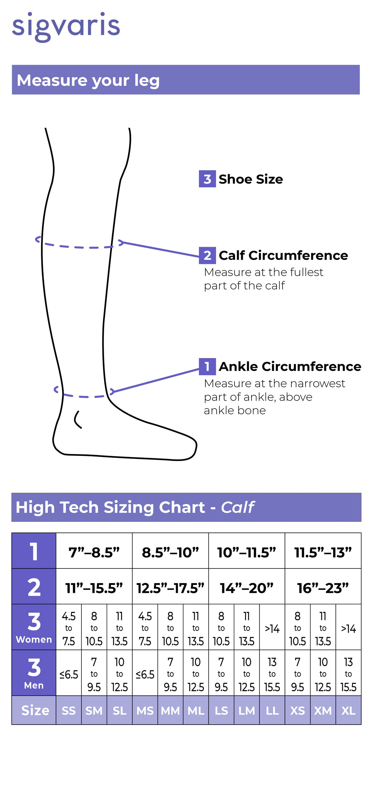 Sigvaris Motion High-Tech Calf 20-30 mmHg