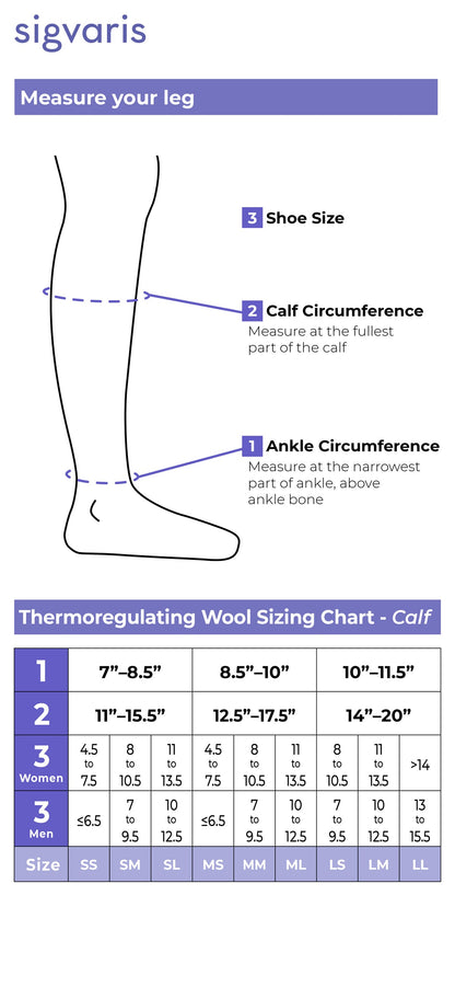 Sigvaris Motion Thermoregulating Wool Calf 20-30 mmHg