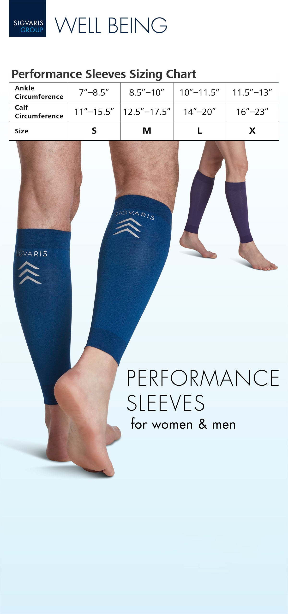 Sigvaris Performance Calf Sleeves 20-30 mmHg