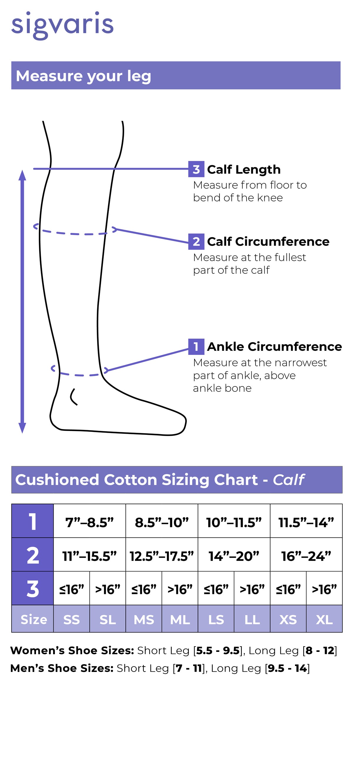 Sigvaris Women's Motion Cushioned Cotton Calf 20-30 mmHg