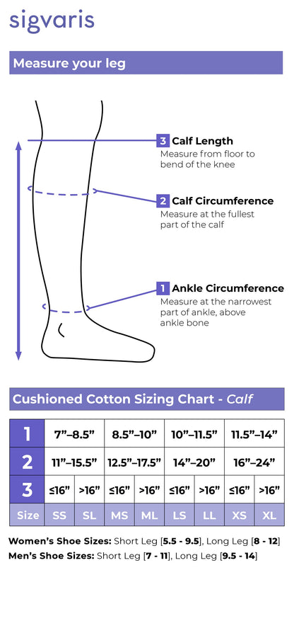 Sigvaris Women's Motion Cushioned Cotton Calf 20-30 mmHg