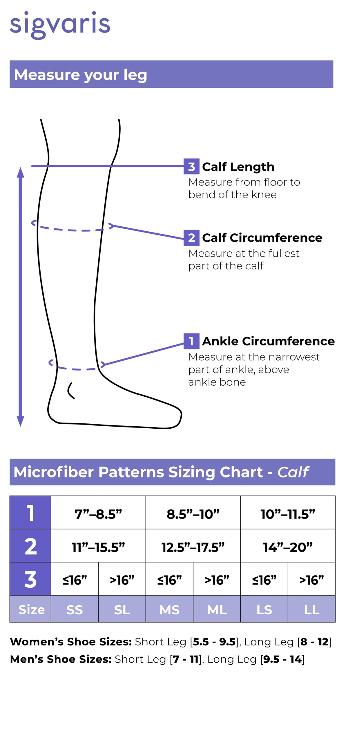 Sigvaris Men's Style Microfiber Patterns Calf 20-30 mmHg