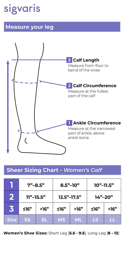 Sigvaris Women's Style Sheer Calf Open-Toe 15-20 mmHg