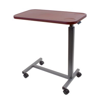 Dynarex plastic top overbed table, cherry