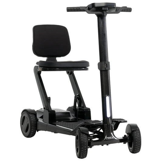 Pride Go Go Carbon folding travel scooter, right side view