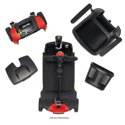 Go Go Elite Traveller Gen 3 disassembled into five pieces