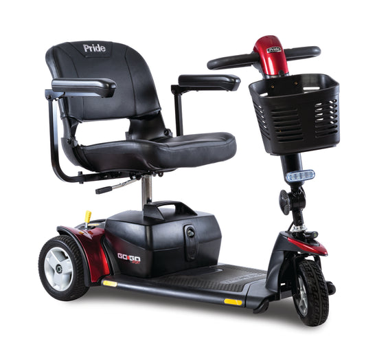 Pride Go Go Sport 3-Wheel scooter in red