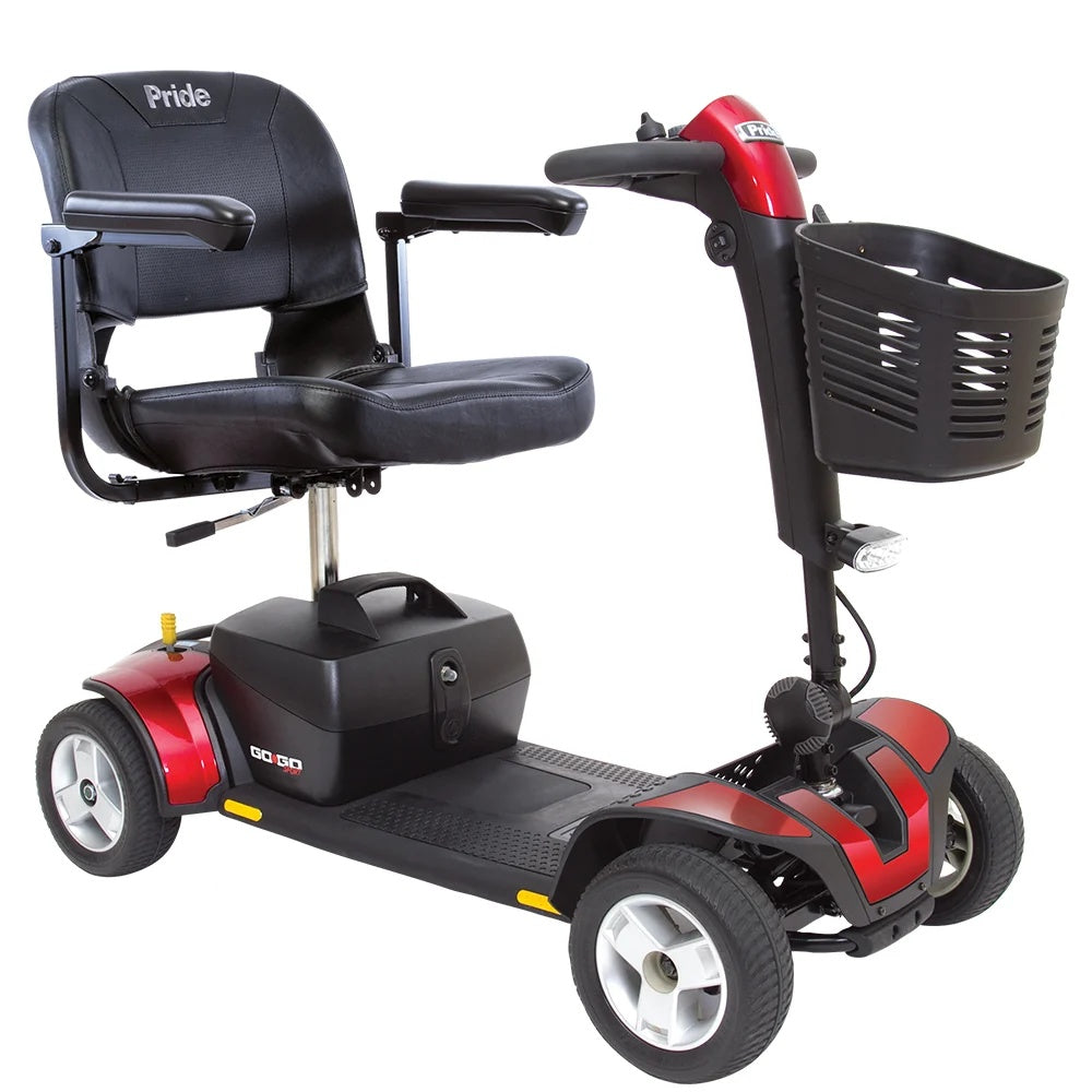 Pride Go-Go Sport 4 wheel mobility scooter in red