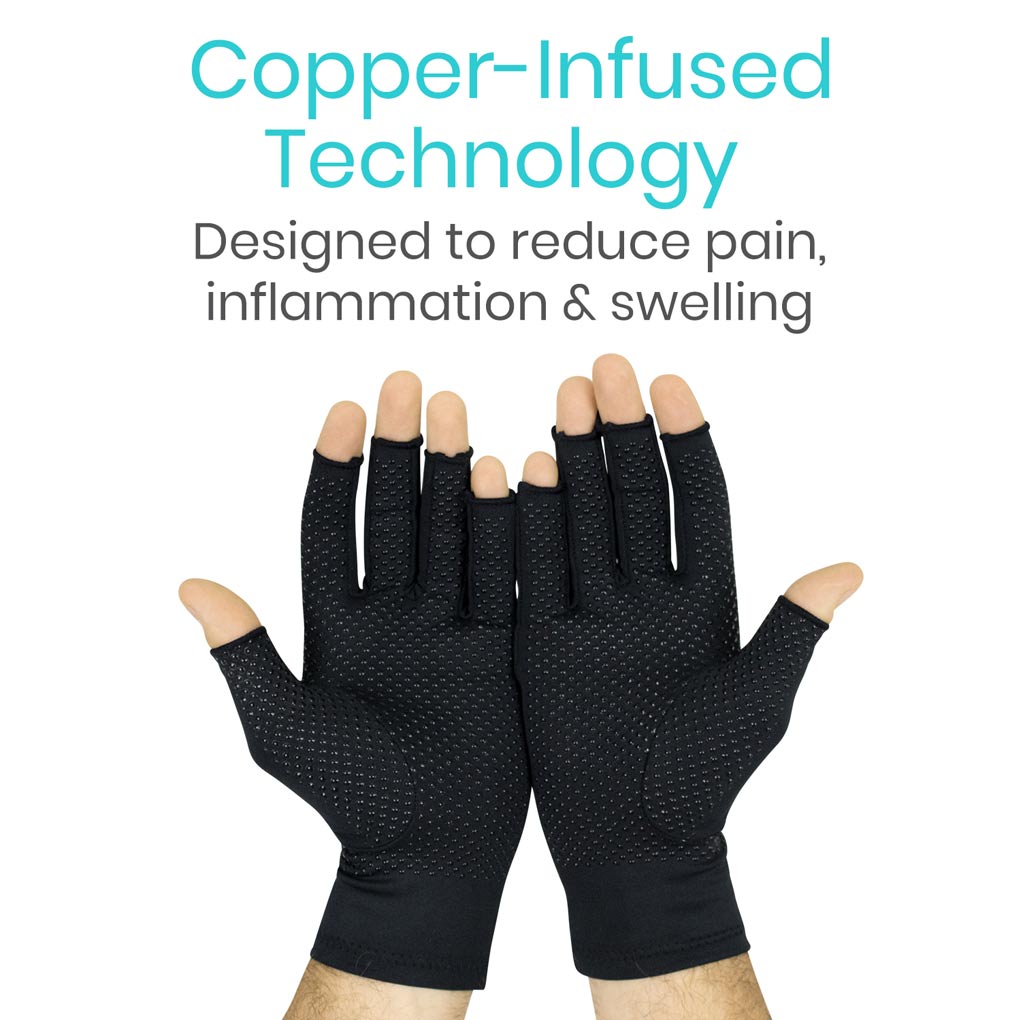 Copper Arthritis Gloves Fingerless