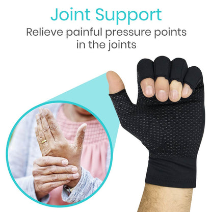 Copper Arthritis Gloves Fingerless