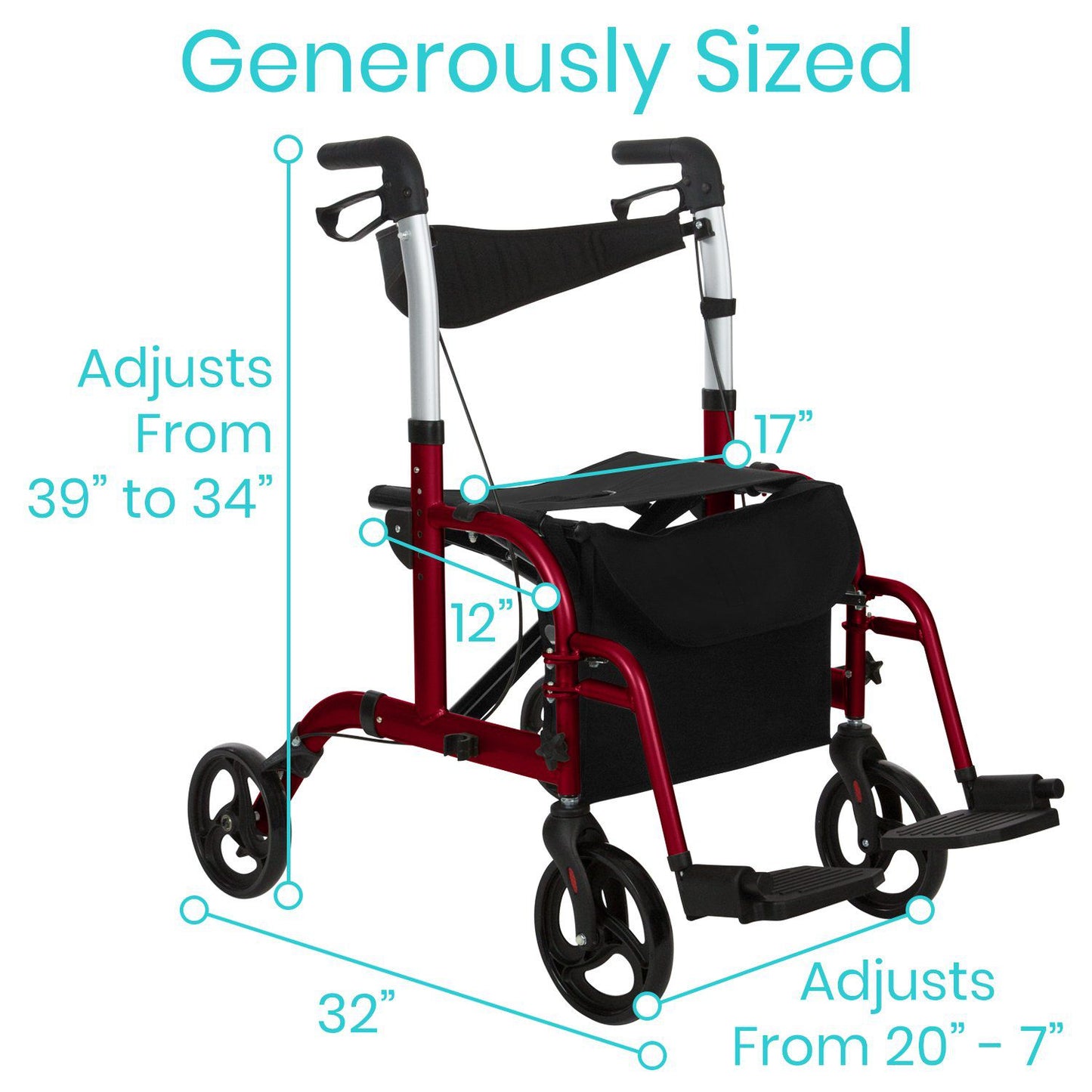 Vive Wheelchair Rollator