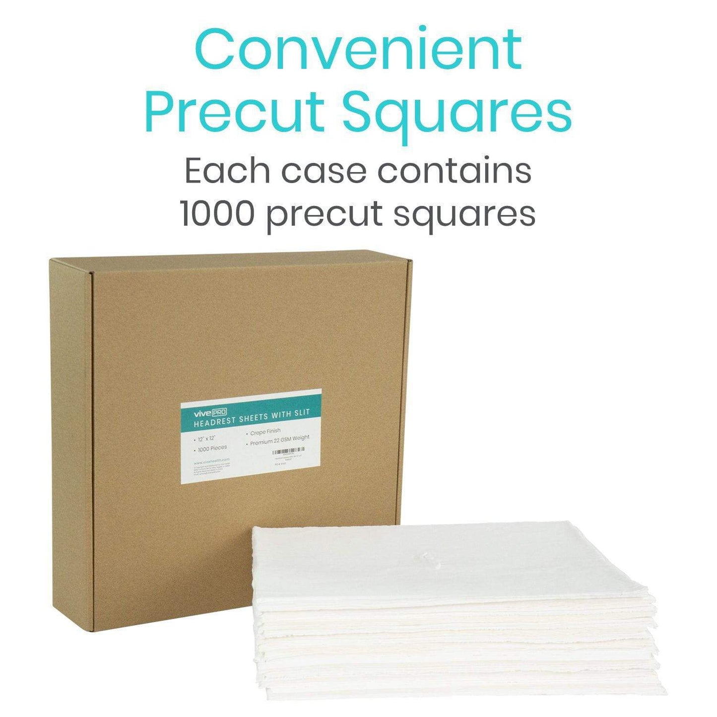 Headrest Paper Sheets 12x12 w/ Slit