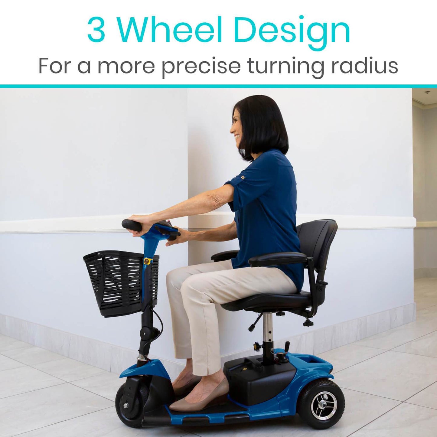 Vive 3 Wheel Mobility Scooter