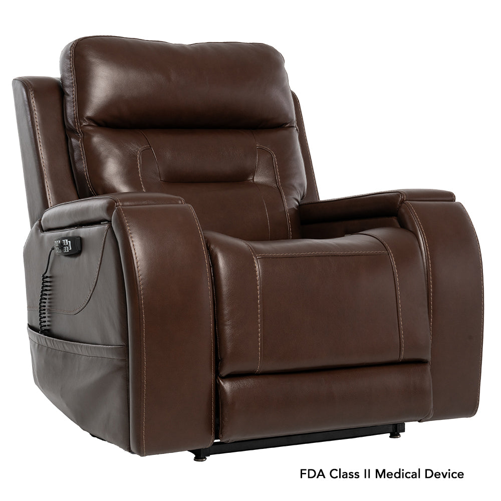 Pride VivaLift Premier PLR5900 in Coffee leather, seated