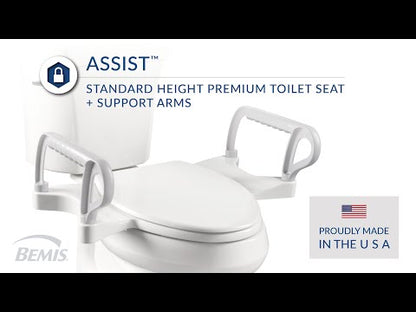 BEMIS  Assist™ Standard Height Premium Toilet Seat + Support Arms