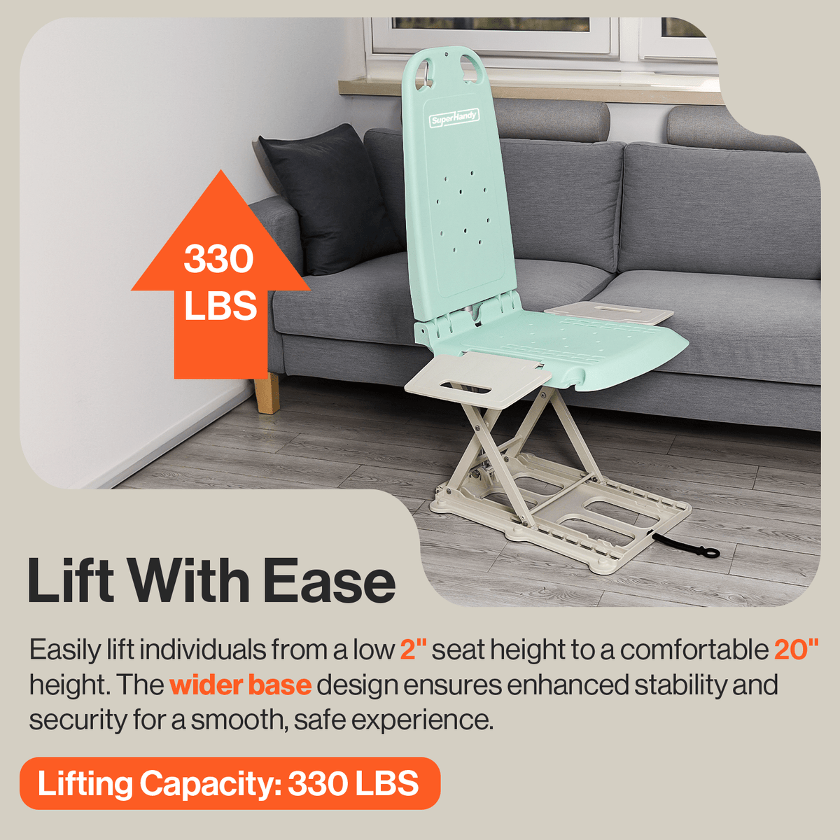 GoRise LT folded for storage
