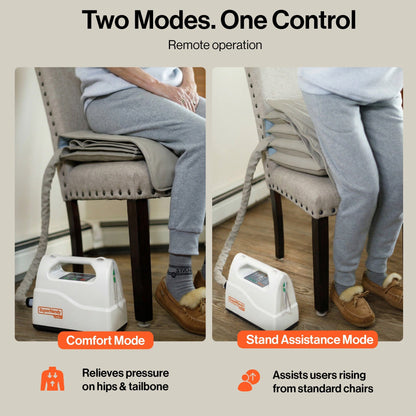 Seat lift cushion in lifting mode