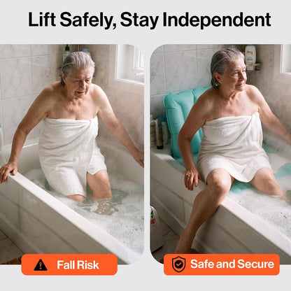 Inflatable bath lift with remote control