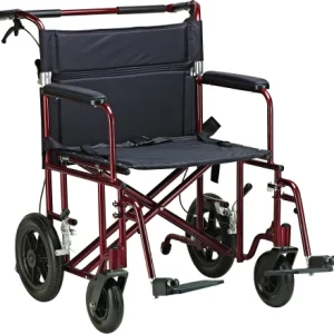 Drive Heavy Duty Bariatric Aluminum Transport Chair - 22 Inch Width Seat